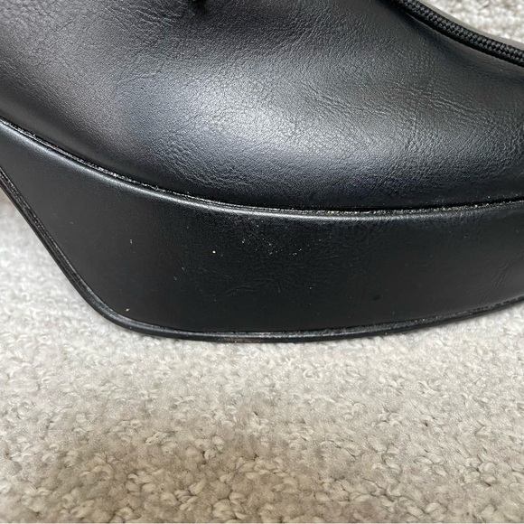 Funtasma Men's Disco Retro Black Polyurethane Lace Up Platform Shoes Halloween - Picture 13 of 14